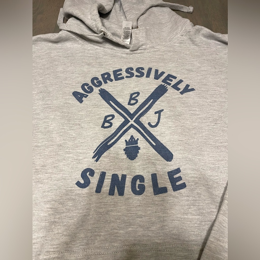Aggressively Single • Light Gray Sweatshirt - Unisex XL